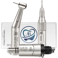 ai fx205s m4 dental handpiece kit contra angle and straight low speed outer water 42 hole air motor dentist equipment set