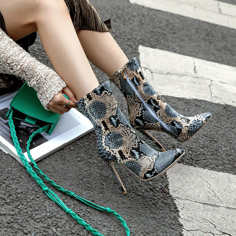 

ASUMER 2020 new ankle boots for women pointed toe zip super high heels ladies prom boots elegant autumn winter womens boots