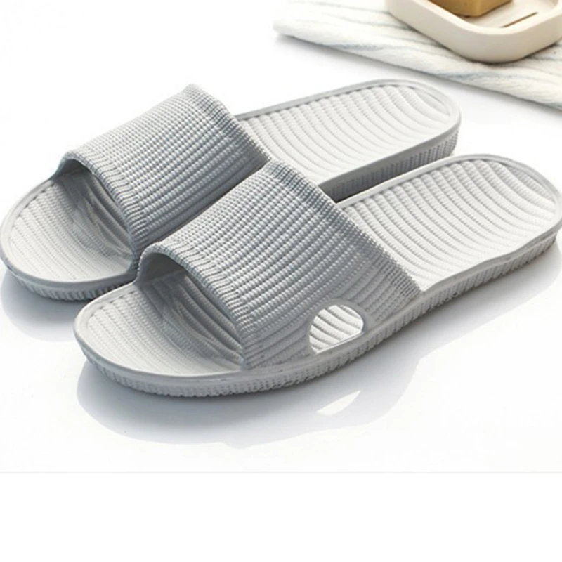 

Summer Home Couple Slipper Women Indoor Floor Flat Shoes Summer Non-slip Flip Flops Bath Breathable Massage Slippers