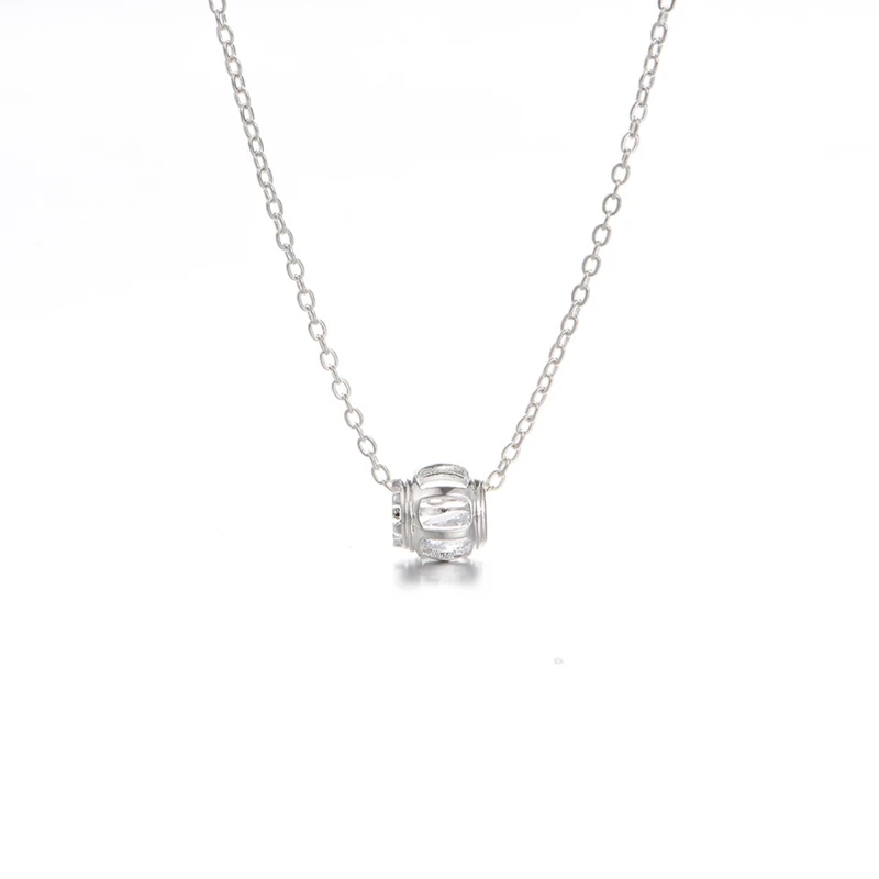 

925 Sterling Silver Necklace for Women Clavicle Chain New Creative Lantern Pendant Collares Mujer Charm Jewelry Accessories