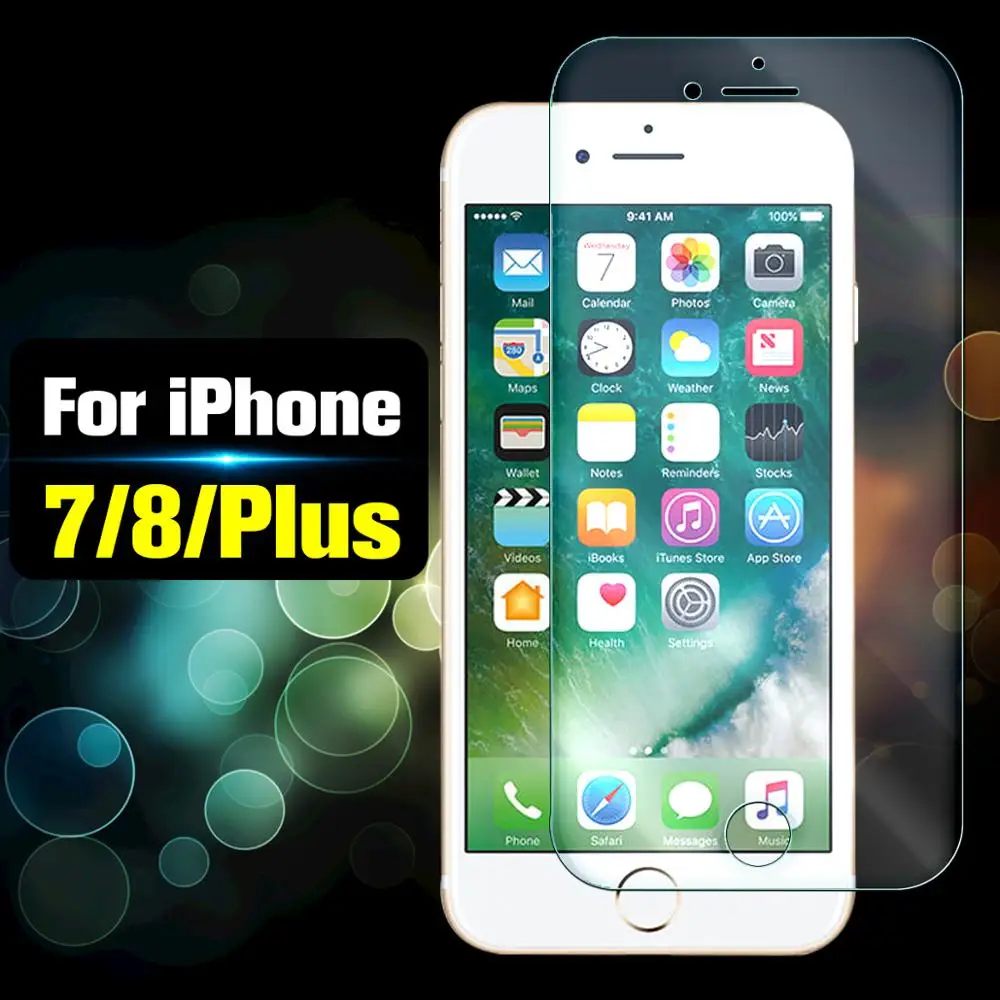 Защитное стекло для apple iPhone 7 8 plus Защитная пленка для экрана 7plus 8 plus бронированный лист verre tremp закаленное 7p 8 p