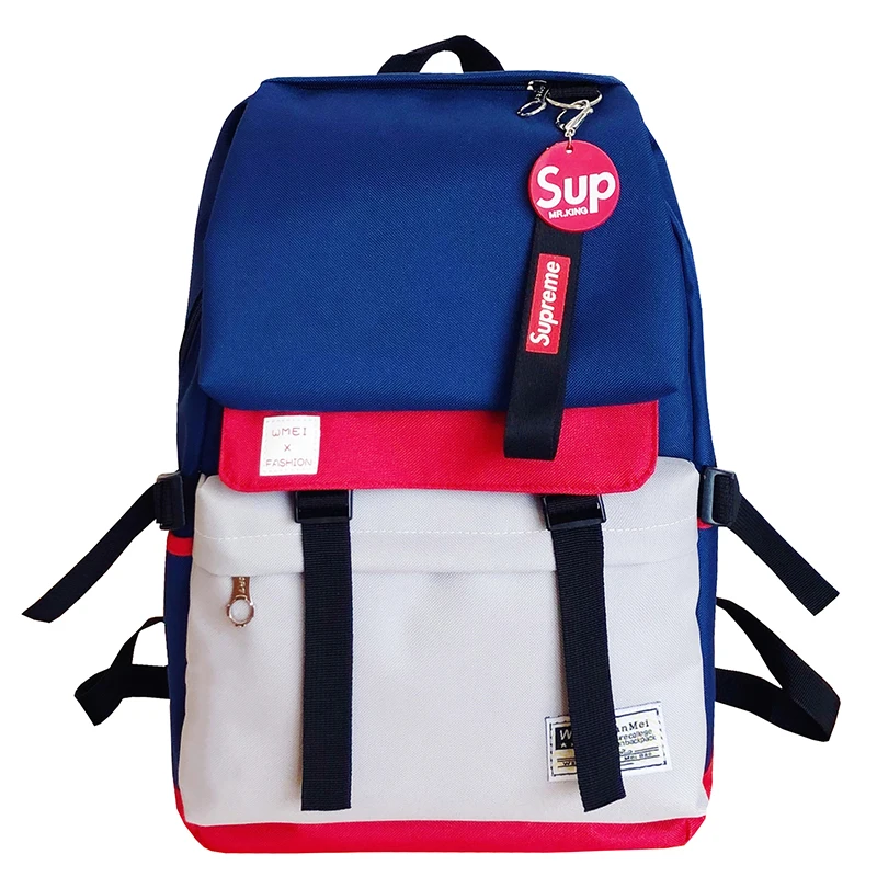 

Flap Splice Teen School Backpack School Bags For Men Girls Rucksack Teenager Shoulder Bag Women Bag Mochila Escolar N0810