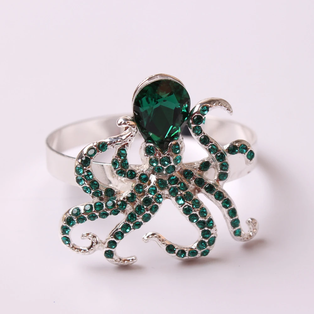 

6PCS/metal alloy octopus napkin ring table top decoration for holiday family gatherings, hotel wedding banquets