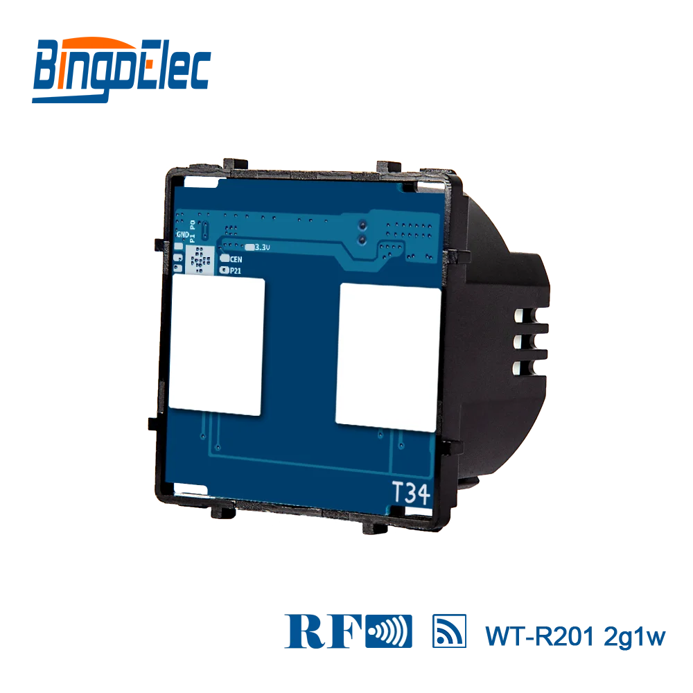 Bingoelec сенсорный WI-FI переключатель часть ЕС Стандартный 2 клавиши 1 канал умный дом