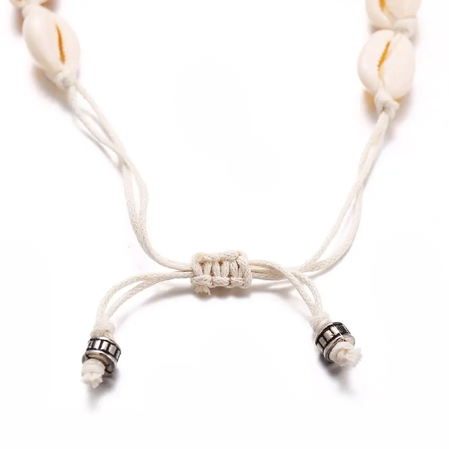 Boho натуральный корпус браслет для ног белая веревка ножные браслеты с цепочкой