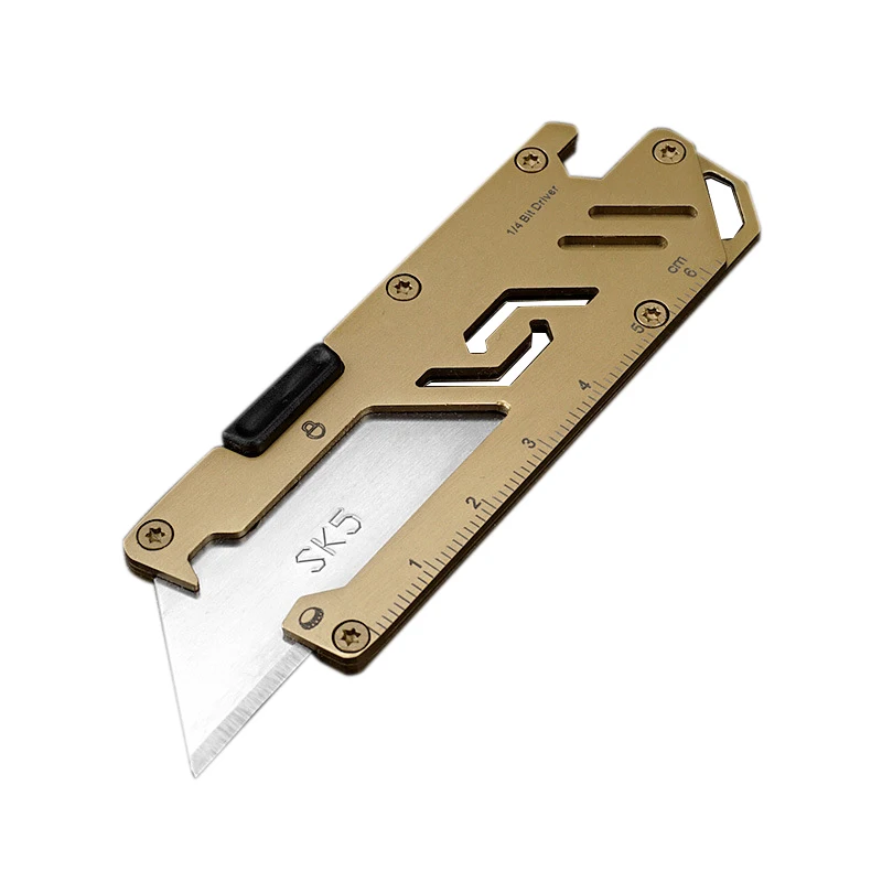 

New-Stainless Steel EDC Folding Utility Knife Wallpaper Knife Paper Cutter Courier Knife Outdoor Peeler Life-Saving Knife