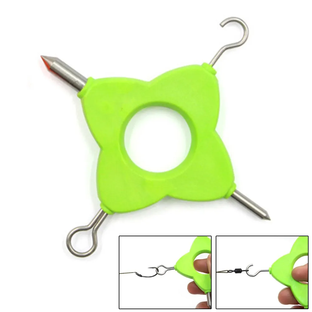 

4 In1 Green Multi Puller Tool Carp Fishing Line Knot Puller For Rig Making Accessories Fish Tackle Tools Accessories