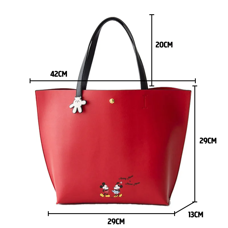 Дисней Микки Маус Женская Ручная сумка PU Schouder мультяшная дамская сумка Tote Tas Vrouwen Tas Mode Handtas дамские хозяйственные сумки