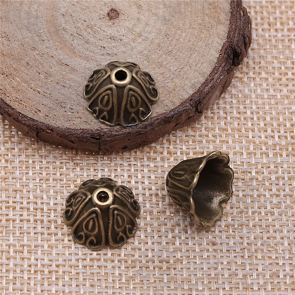 

20pcs 14x14x10mm Tassel Cap Jewelry Findings Wholesale Tassel End Caps Bead For Jewelry Bead Tassel End Caps