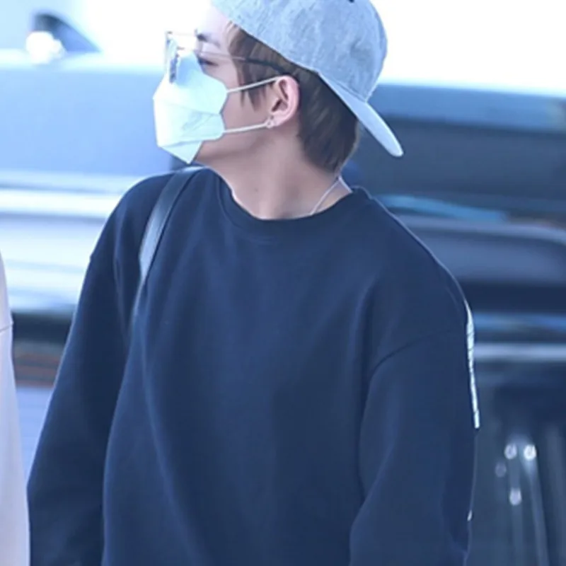 Kpop Bangtan Boys Kim Tae Hyung белый пуловер с крыльями толстовка без капюшона для мужчин и