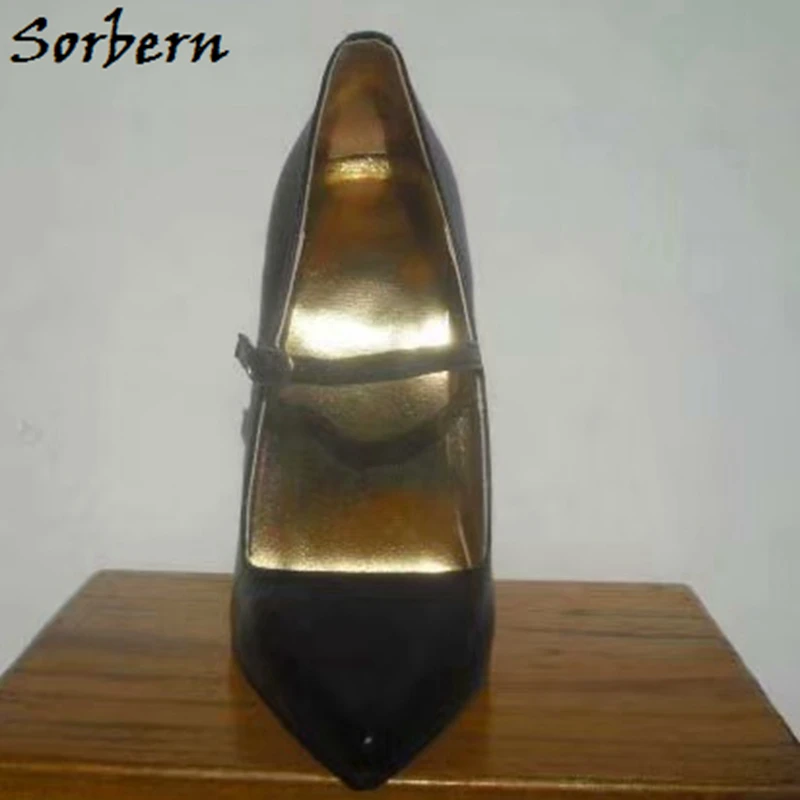 Sorbern mary janes/женские туфли-лодочки; туфли на высоком каблуке; туфли на шпильке; офисные женские модельные туфли; женские туфли на каблуке; ; черные туфли-лодочки; Размер 12