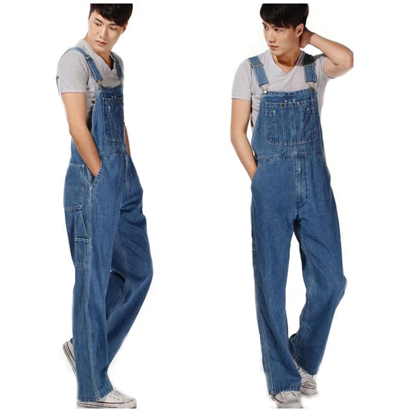 Men's Plus Size Overalls, Oversized Overalls Denim Pants, Fashion Pocket Overalls, 2021