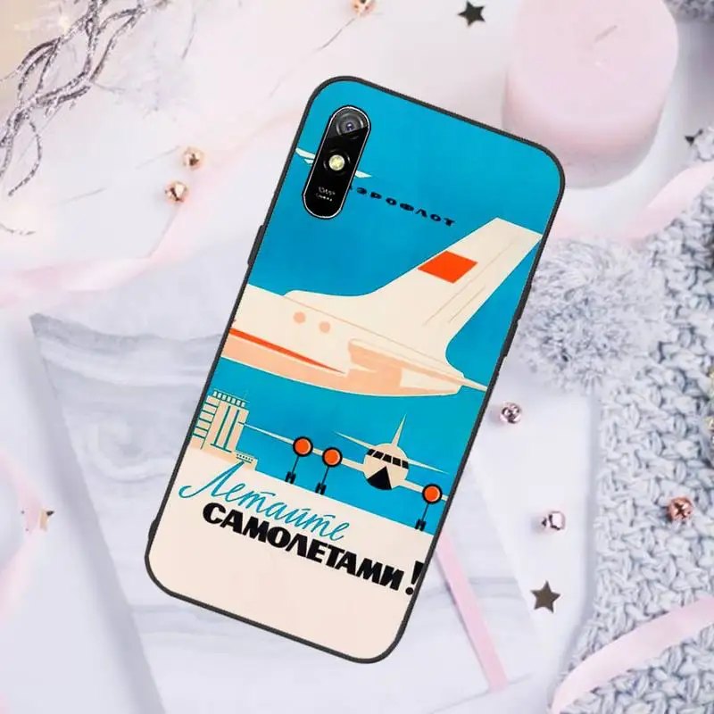 

Aeroflot Aviation Russe Pilote Phone Case For Xiaomi Redmi note 7 8 9 pro 8T 9A 9S Mi Note 10 Lite pro