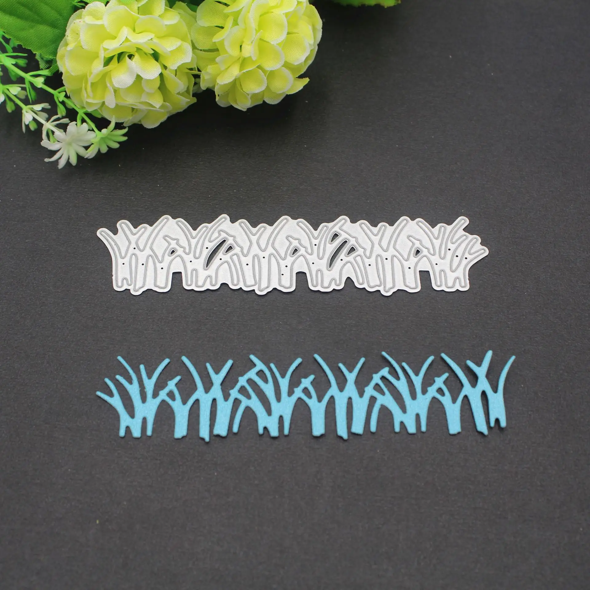 Травяные границы металлические Вырубные штампы для рукоделия искусственное