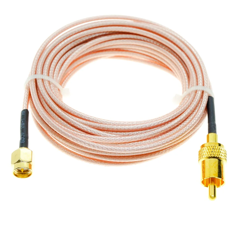 

SMA Male plug to RCA Male RF Pigtail Coaxial 50 ohm Jumper RG316 Cable