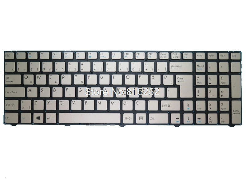 Клавиатура для Pegatron D15D D15B V150062GK1 TR V150062BK Турция золото/V150062JK6 UI Россия RU Big Enter/США