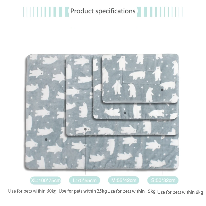 Коврик-гнездо для собак и кошек 2 шт. плюшевый матрас плотный двусторонний