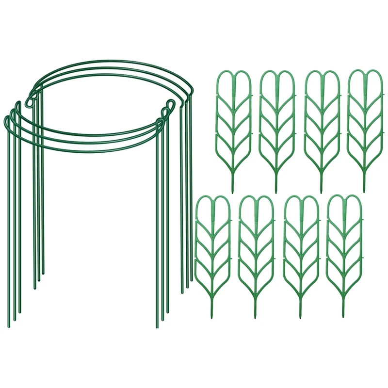 

14Pcs Plant Support Rod, Garden Metal Plant Support Frame, Plant Support Ring