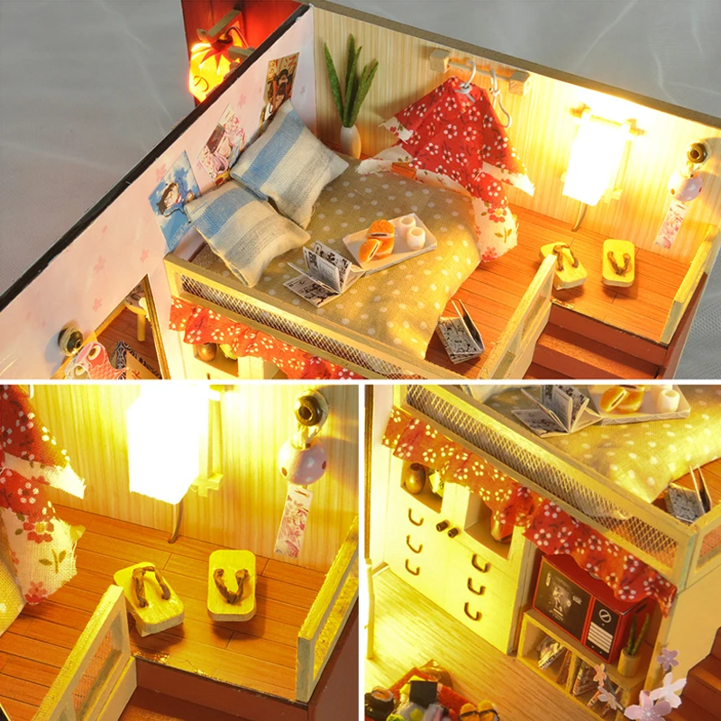 DIY Roombox миниатюрная кукольная мебель игрушка лес праздник деревянный ручной работы Miniaturas дом сборные наборы игрушки для детей
