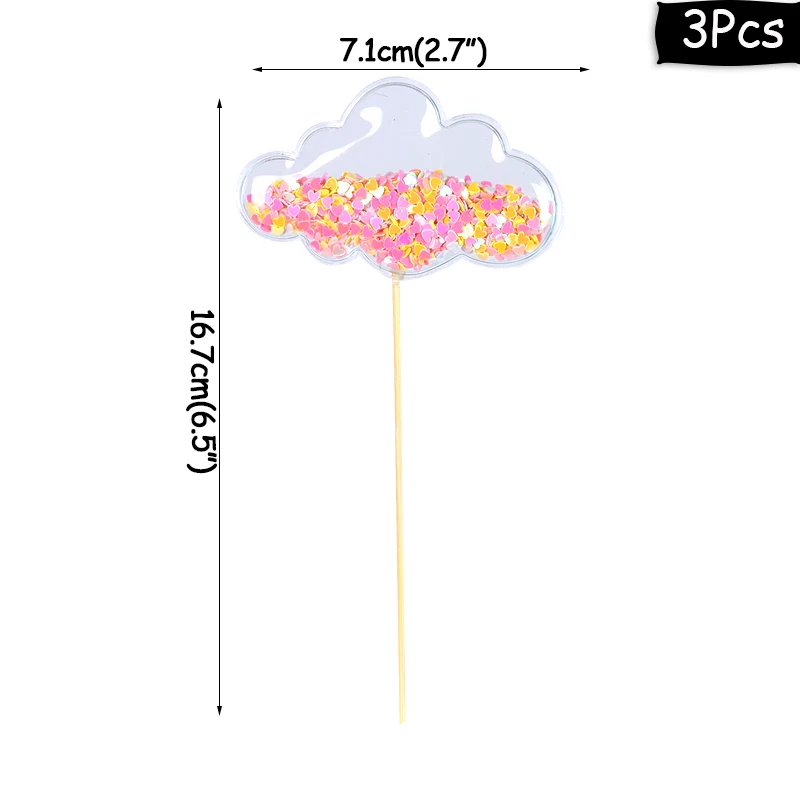 3pcs PVC Toppers-F Cyuan Единорог день рождения торт крылья Декор мультфильм Единорог Торт Топперы День Рождения украшения Дети Кекс обертки торт Топпер - Цвет: 3pcs PVC Toppers-F