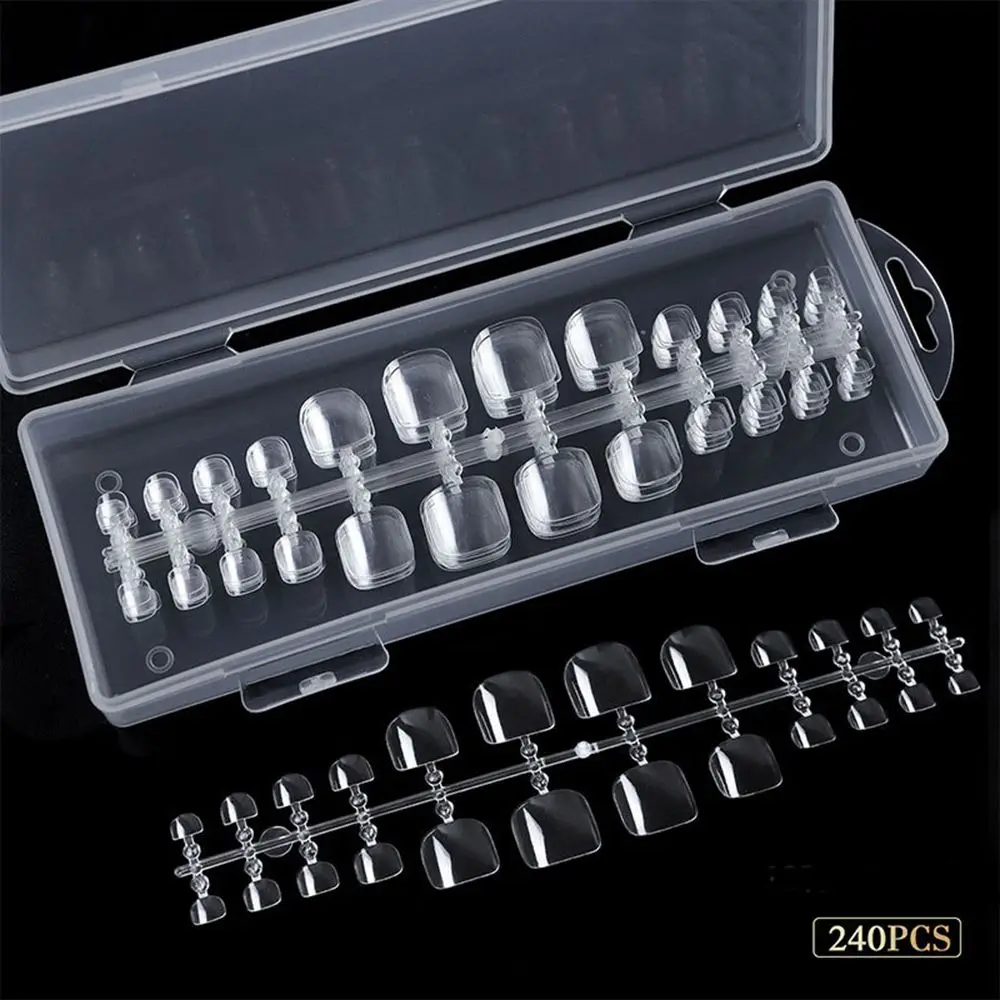 240 шт. бесшовные ультратонкие прозрачные акриловые накладные - Цена: 233.53