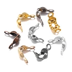 Концевые обжимные застежки для бижутерии, концевые застежки-коннекторы для шариков и цепочек, принадлежности для поделок, 100 шт.лот, 4 х7 мм