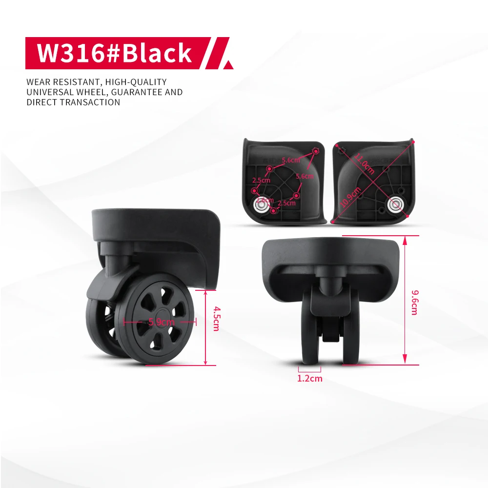 DILONG W316 Trolley suitcase wheels repair replacement accessories universal wheel suitcase canvas box durable caster
