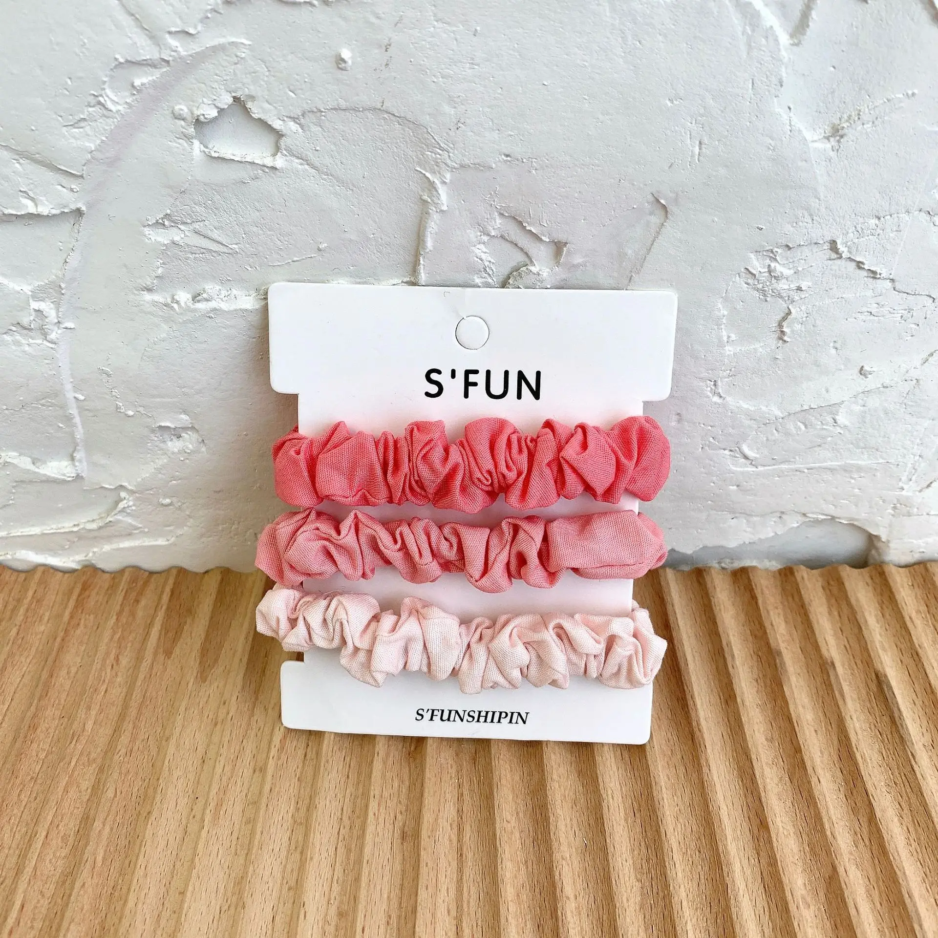 

3 Pcs/set Solid Wild Hair Scrunchies Cream Color Sweet Elastic Hair Bands Women Girls Hair Ties for Ponytail Holder Accessories