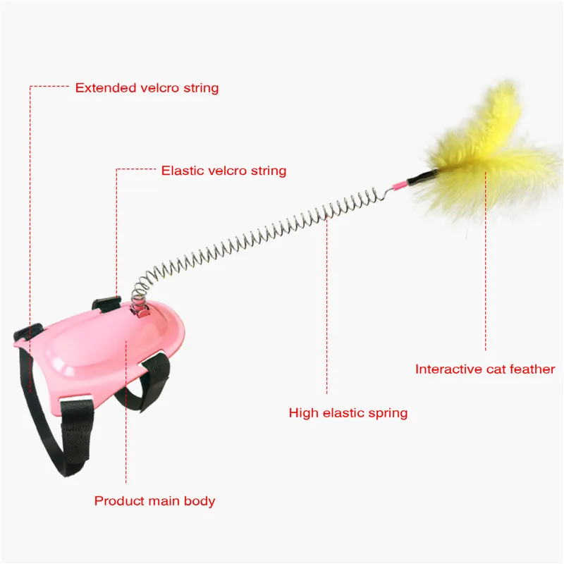 

Interactive Cat Toy Funny Free Hands Cat Teaser Wand with Feather Original Toys for Cats Kitten Pet Products for Dropshipping