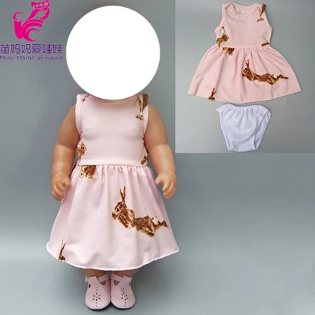 

Кукольное платье, одежда с кроликом из мультфильма для маленьких кукол, платье, комплекты нижнего белья для 18 дюймов, аксессуары для детской...