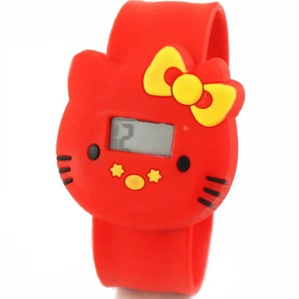 Hello kitty Детский Электронный магнитофон потрепанные часы KT кошка желе цвет студенческие Детские часы