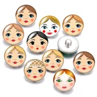 Матрёшка Матрешка Русская кукла 18 мм кнопки 10 шт. Смешанные Круглые фото стекло кабошон стиль для кнопки ювелирные изделия