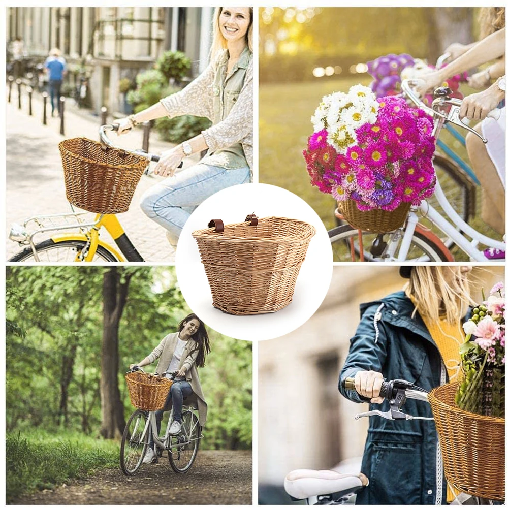 16 дюймовая детская винтажная корзина в виде велосипеда из ротанга автомобильная