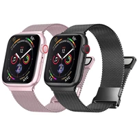 essidi new magnetic band for apple watch series 7 6 se 5 4 42 45 41 44mm mesh milanese wrist strap chain for iwatch 1 2 3 40 44