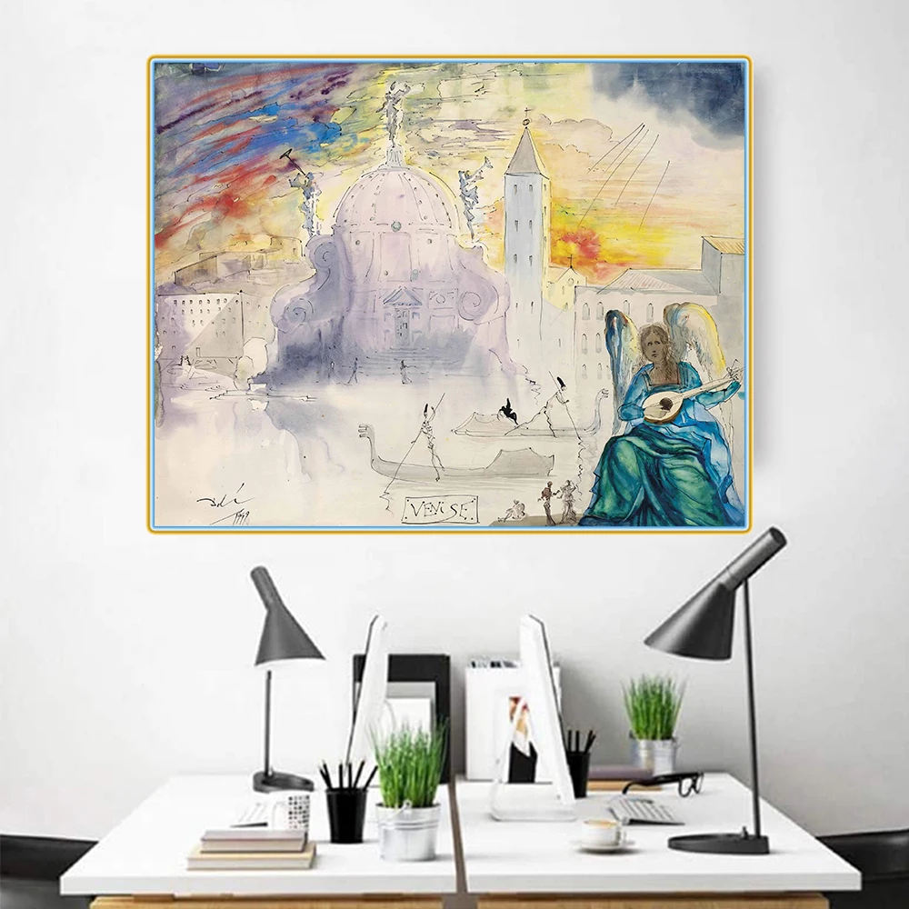 Citon Salvador Dali venvenise Canvas холст искусство картина маслом художественное оформление