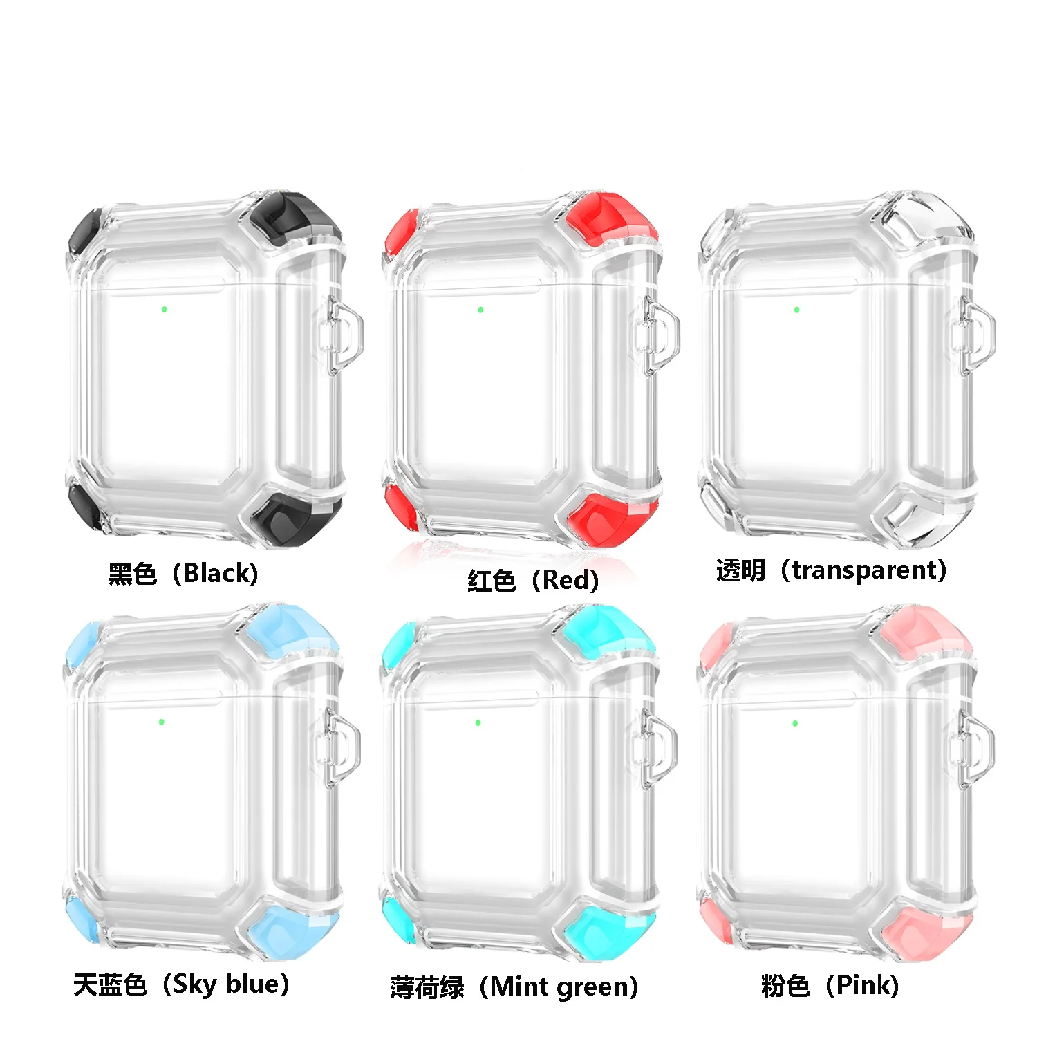 

2021 New Drop-Proof Transparent Case For AirPods 1/2 version Wireless Bluetooth Protective Case for Apple AirPods 2nd Version