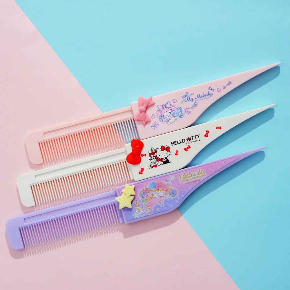 Расческа телескопическая Hello Kitty Женская детская портативная с тонкими зубьями