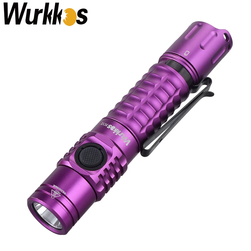 Wurkkos FC12 Tactical Flashlights Rechargeable Torches LED 18650 SFT40 2000lm ATR Power Indicator USB-C IPX8 EDC Hiking Lighting | Лампы и