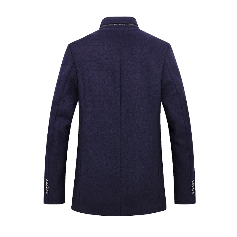 Mens Woolen Jackets 2021 Autumn Winter Men's Thicken Wool Jacket Coat Men Business Casual Warm Outerwear Male Clothes 4XL | Мужская