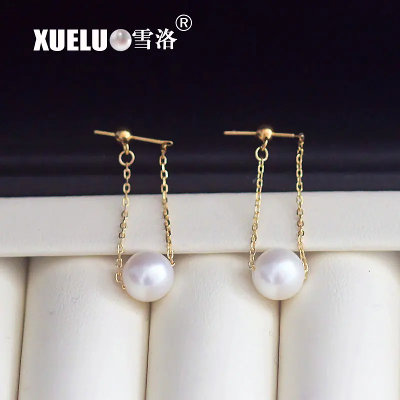 XUELUO два разных серьги с искусственным жемчугом! Женские Длинные круглые из