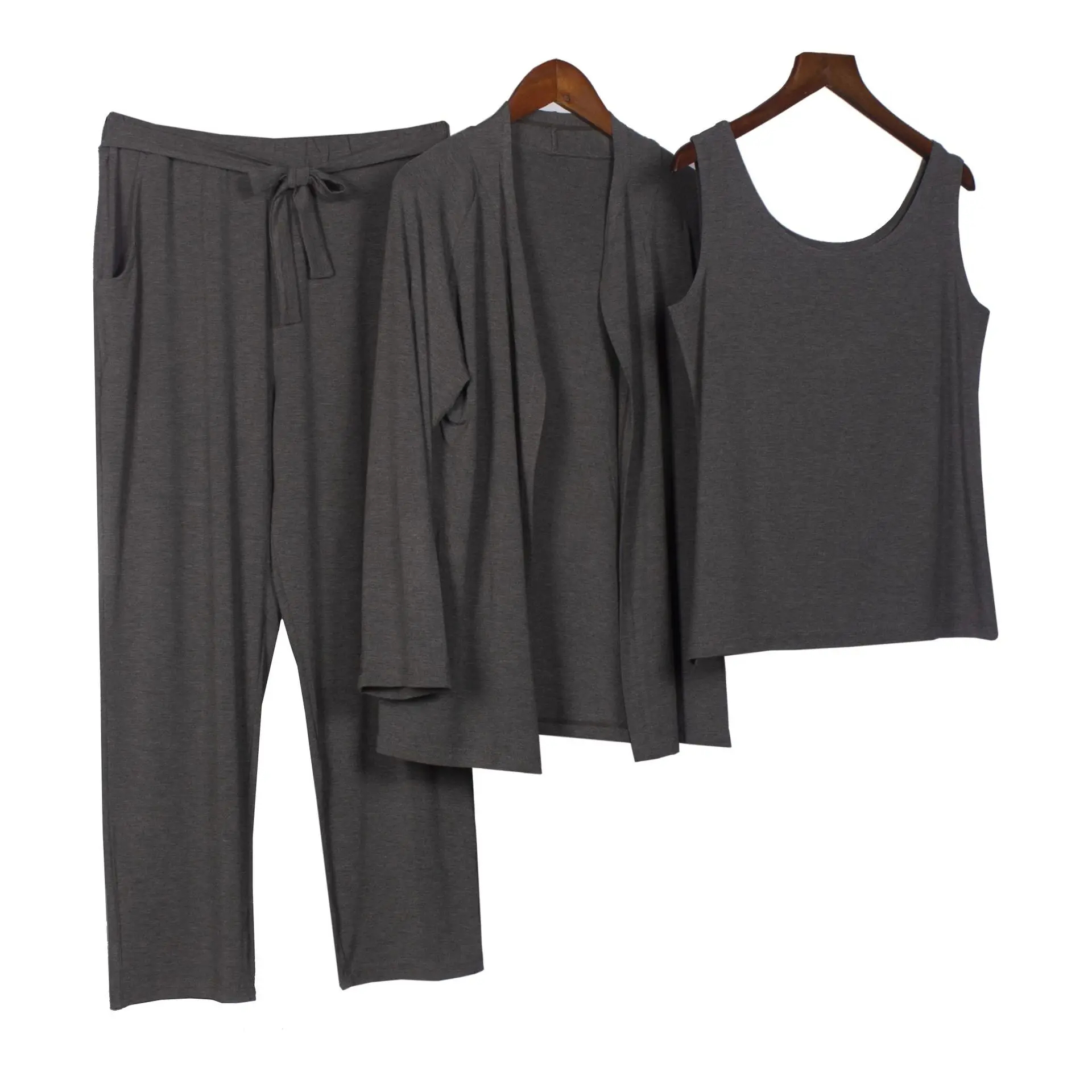 Высокое качество женское одноцветное из модала одежда для сна свободная Женская