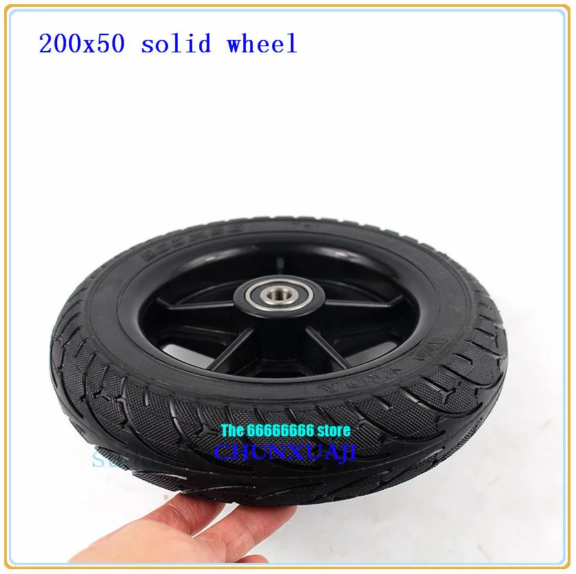8-дюймовые сплошные колеса 200x50 мм шины с подшипником резиновые колесо для