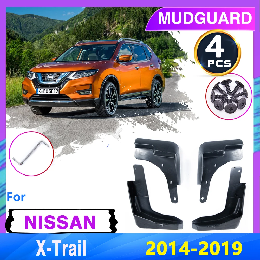 

Car Mudflap Mudguard Fender for Nissan X-Trail T32 2014~2019 2015 2016 2017 XTrail Splash Mud Guards Flaps Car Accessories Goods
