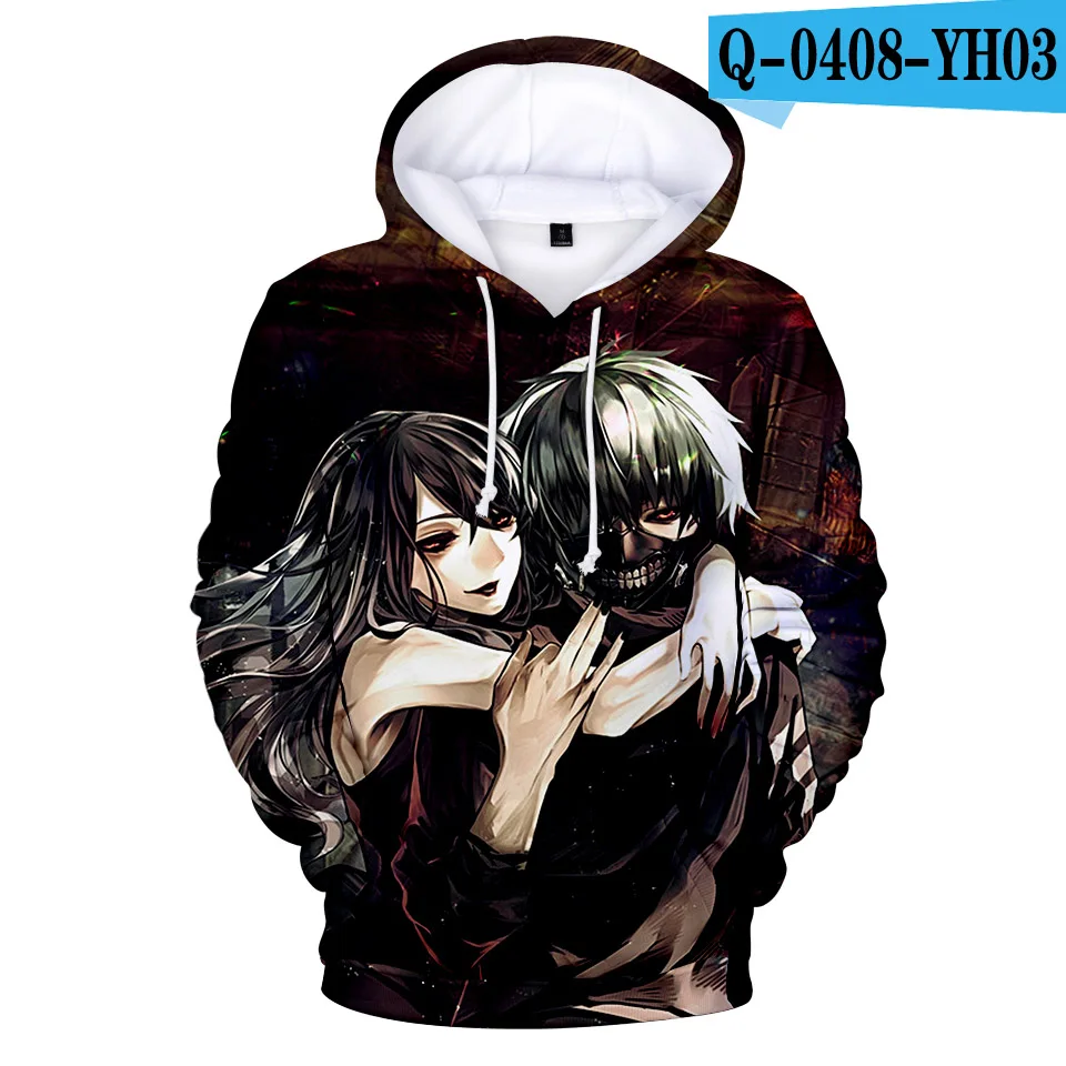 

Новинка, лидер продаж, толстовки с капюшоном «Токийский Гуль», свитшоты с капюшоном, свободные толстовки 3D с капюшоном