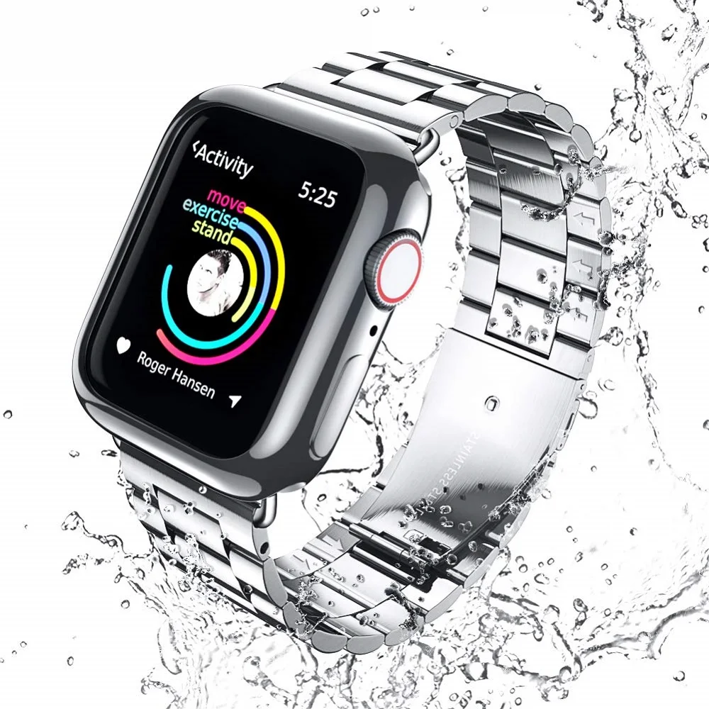 Браслет для Apple Watch Band 42 мм 44 38 40 с защитным чехлом серии 5 4 ремешок iWatch защита