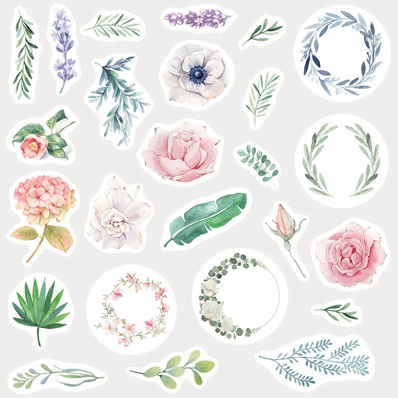 Милый завод/лист/цветок пуля журнал стикер Скрапбукинг Стикеры для дневника