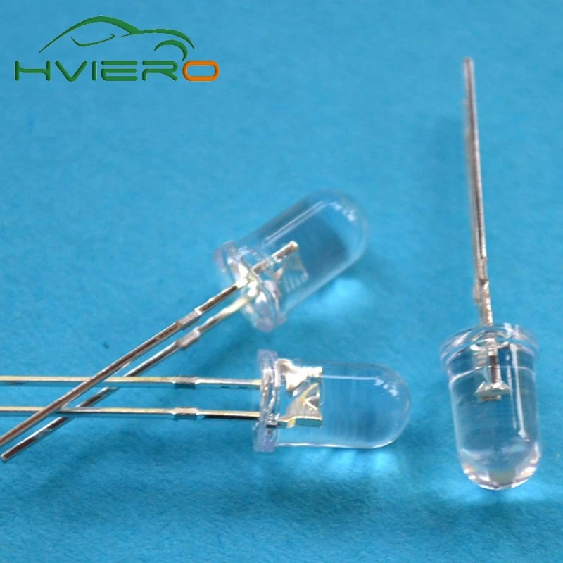 100 шт. 5 мм Синий Круглый прозрачный светодиодный Диод супер ярсветодиодный