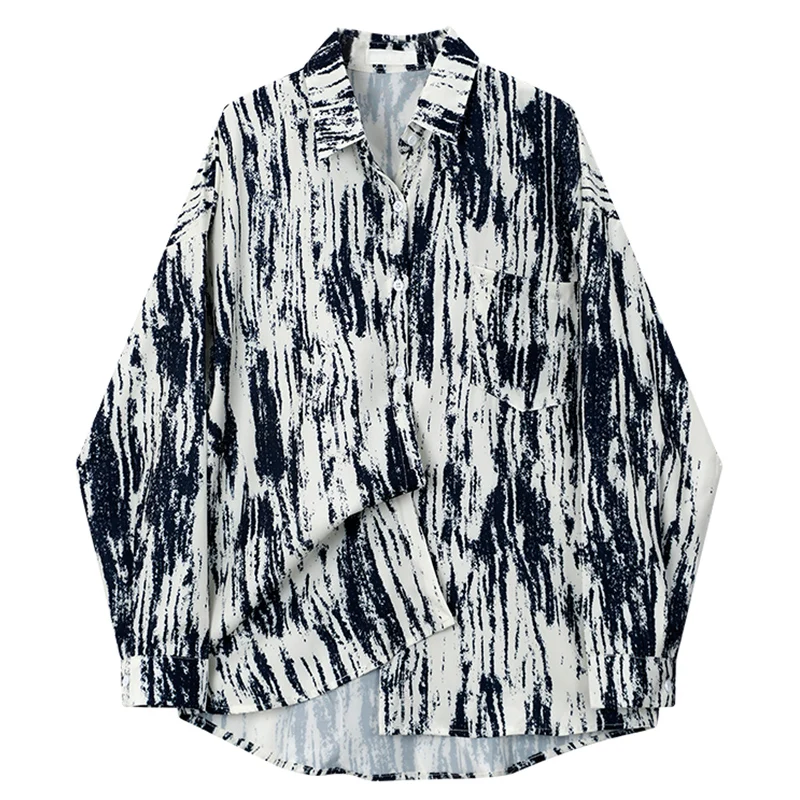 Женская блузка с длинным рукавом и отложным воротником в Корейском стиле | одежда