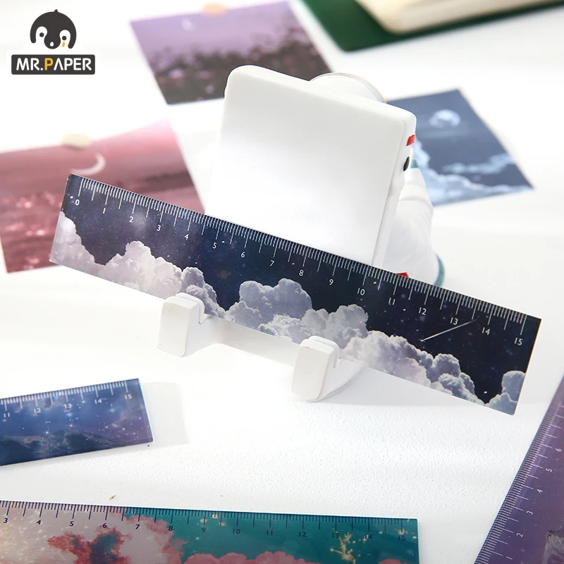 Акриловая линейка Mr.paper, многофункциональные инструменты для рисования DIY, школьные и офисные принадлежности, два режима работы - изображение