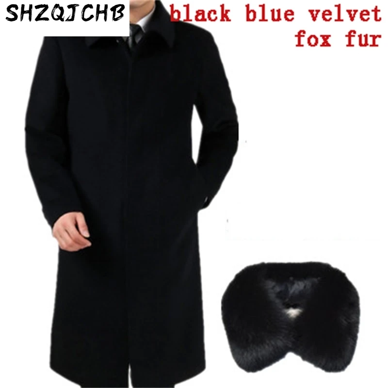 

JCHB 2021 Plus Size 4XL New Fashion Winter Coat For Men Long Pea jacket Male Windbreaker Cashmere Coat Men Overcoat LX2421